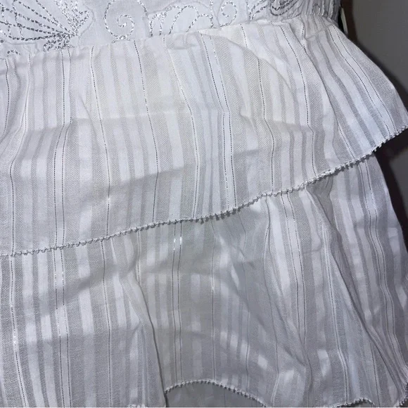 Lilly Pulitzer Arden dress embroidered strapless mini ruffled white cotton 8 - Picture 3 of 11